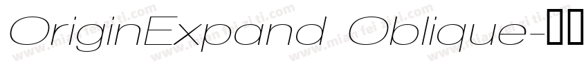 OriginExpand Oblique字体转换